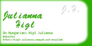 julianna higl business card